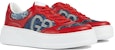 (W) Gucci Kulit Low-Top Lace-Up 'Merah Biru' 739284-AABYX-6441
