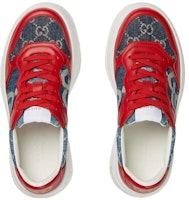 GUCCI古馳 皮革 低筒繫帶 時尚板鞋 女款 紅藍 Lookbook GUCCI古馳 皮革 低筒繫帶 時尚板鞋 女款 紅藍