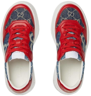 (Women) Gucci Leather Low-Top Lace-Up 'Red Blue' 739284-AABYX-6441 Lookbook (Women) Gucci Leather Low-Top Lace-Up 'Red Blue' 739284-AABYX-6441