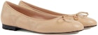 (W) Gucci Kulit Kasut Slip-On Bertumit Rendah 'Ballet Beige' 703689-BKO60-9910