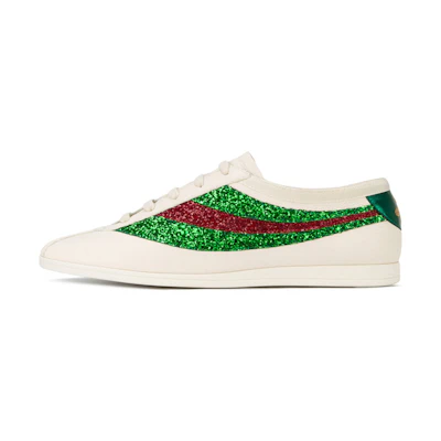 (W) Gucci Leather Low-Top Sneaker 'White Green Red'