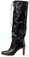 (Women) Gucci Leather Mid-Heel Boot Black 549680-0QH00-1000 (Women) Gucci Leather Mid-Heel Boot Black 549680-0QH00-1000