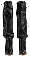 Shop (Women) Gucci Leather Mid-Heel Boot Black 549680-0QH00-1000