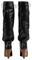 Purchase (Women) Gucci Leather Mid-Heel Boot Black 549680-0QH00-1000