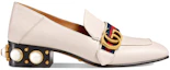 Lookbook (W) Gucci Mocasín de Cuero Tacón Medio Blanco 423559-DKHC0-9061
