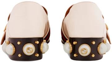 Details for (W) Gucci Mocasín de Cuero Tacón Medio Blanco 423559-DKHC0-9061