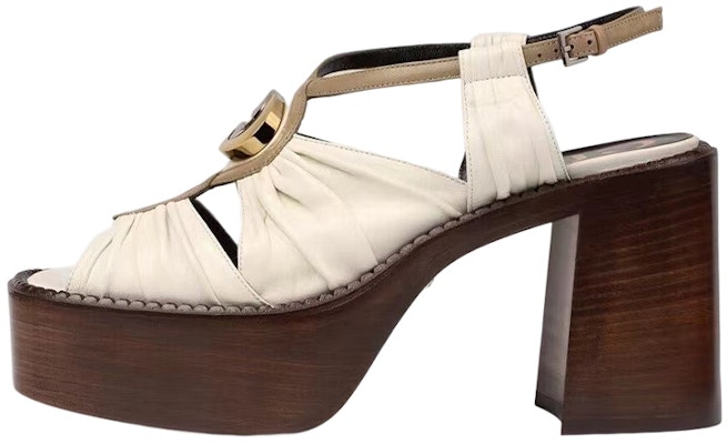 (Women) Gucci Leather Mid-heel Platform Sandal 'White' 601567-BKO60-9117 Buy (Women) Gucci Leather Mid-heel Platform Sandal 'White' 601567-BKO60-9117
