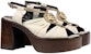 (Women) Gucci Leather Mid-heel Platform Sandal 'White' 601567-BKO60-9117