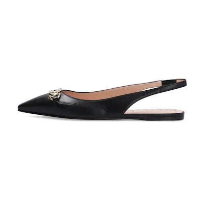 (W) Gucci Leather Mule 'Black Logo'