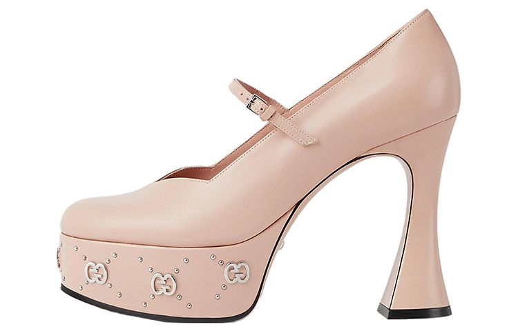(Women) Gucci Leather Mule 'Pink Chunky Heel' 740602-C9D00-6705