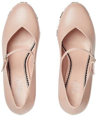 (Women) Gucci Leather Mule 'Pink Chunky Heel' 740602-C9D00-6705 Lookbook (Women) Gucci Leather Mule 'Pink Chunky Heel' 740602-C9D00-6705