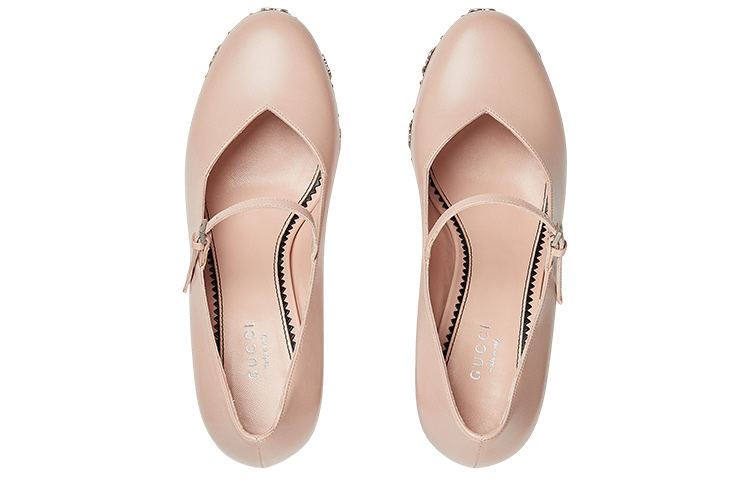 Lookbook (Women) Gucci Leather Mule 'Pink Chunky Heel' 740602-C9D00-6705
