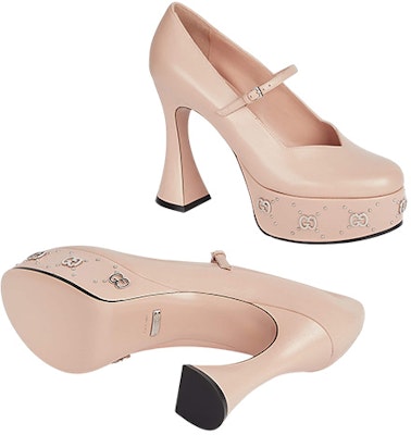 (Women) Gucci Leather Mule 'Pink Chunky Heel' 740602-C9D00-6705 Purchase (Women) Gucci Leather Mule 'Pink Chunky Heel' 740602-C9D00-6705