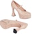 (W) Gucci Kasut Mule Kulit 'Tumit Tebal Merah Jambu' 740602-C9D00-6705