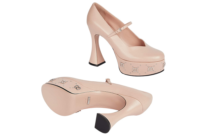 Purchase (Women) Gucci Leather Mule 'Pink Chunky Heel' 740602-C9D00-6705