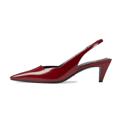 (W) Gucci Leather Mule Pumps 'Deep Red'