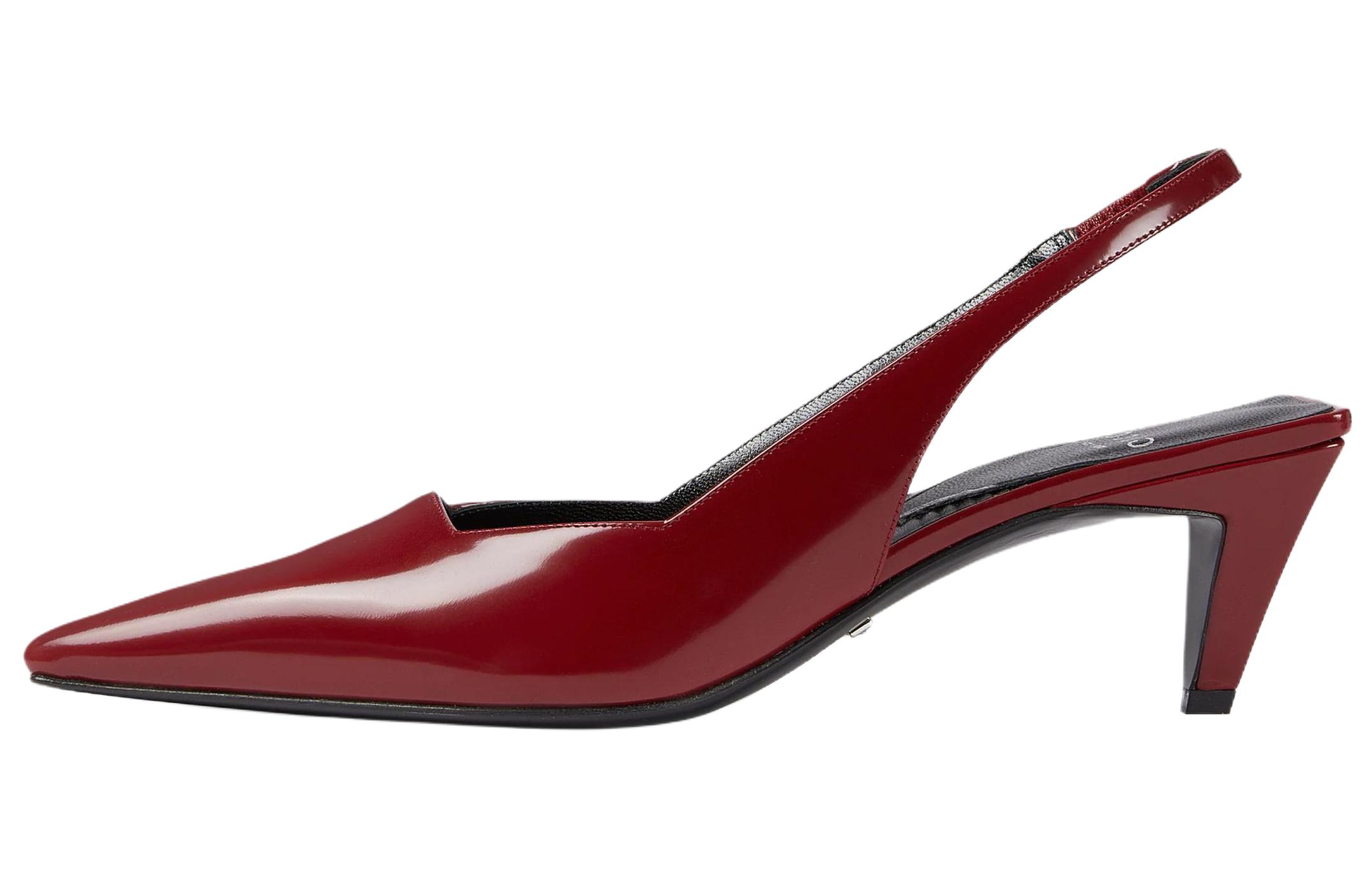 (Women) Gucci Leather Mule Pumps 'Deep Red' 764192-CLG30-6638