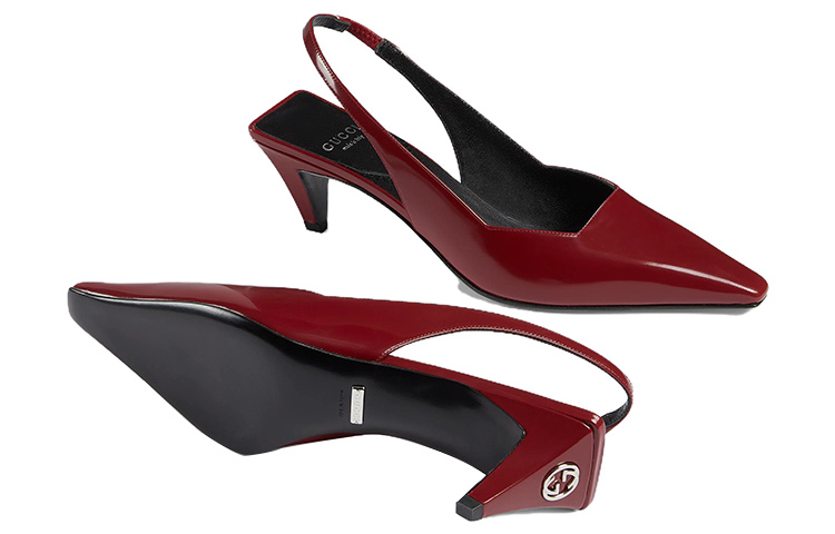 Purchase (Women) Gucci Leather Mule Pumps 'Deep Red' 764192-CLG30-6638