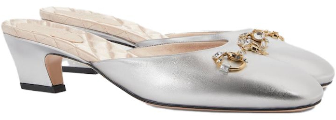 (Women) Gucci Leather Mule Slides 'Silver' 759778-B8B00-8106 Lookbook (Women) Gucci Leather Mule Slides 'Silver' 759778-B8B00-8106