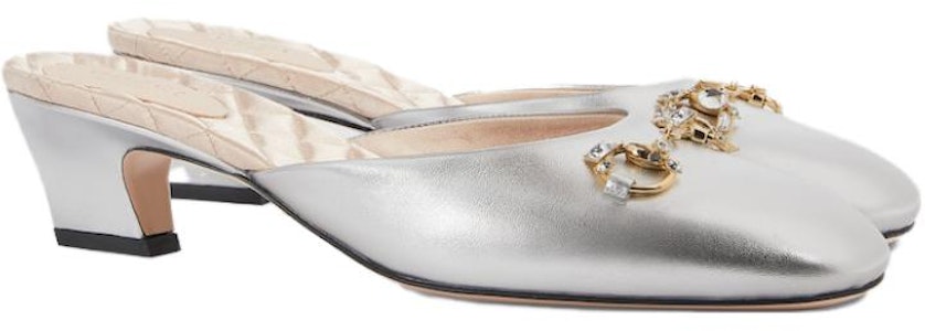 (W) 구찌 실버 레더 뮬 슬라이드 759778-B8B00-8106 Lookbook (W) 구찌 실버 레더 뮬 슬라이드 759778-B8B00-8106