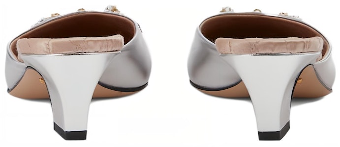 (W) 구찌 실버 레더 뮬 슬라이드 759778-B8B00-8106 Shop (W) 구찌 실버 레더 뮬 슬라이드 759778-B8B00-8106