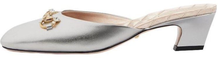 (Women) Gucci Leather Mule Slides 'Silver' 759778-B8B00-8106 (Women) Gucci Leather Mule Slides 'Silver' 759778-B8B00-8106