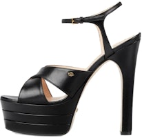(Women) Gucci Leather Open-Toe Buckle Chunky-Heel Sandals 'Black' 746613-C9D00-1000 (Women) Gucci Leather Open-Toe Buckle Chunky-Heel Sandals 'Black' 746613-C9D00-1000