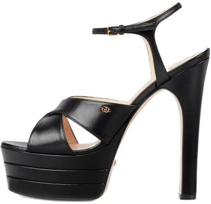 (W) Sandalias Gucci de Cuero con Hebilla y Tacón Grueso 'Negro'. 746613-C9D00-1000 Buy (W) Sandalias Gucci de Cuero con Hebilla y Tacón Grueso 'Negro'. 746613-C9D00-1000