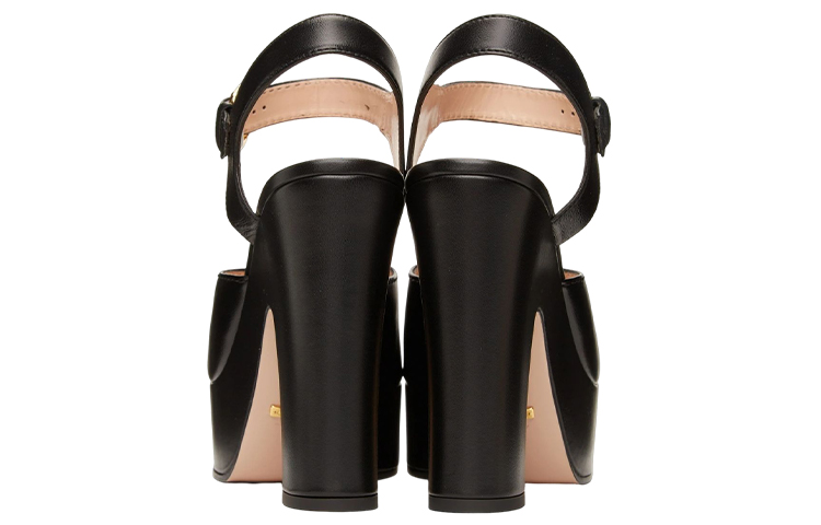 Purchase (W) Sandalias Gucci de Piel con Hebilla y Punta Abierta 'Negras' 674776-BKO00-1000