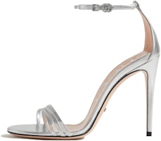 (Women) Gucci Leather Open-Toe High-Heeled Sandals 'Silver' 551213-B8B00-8106 (Women) Gucci Leather Open-Toe High-Heeled Sandals 'Silver' 551213-B8B00-8106