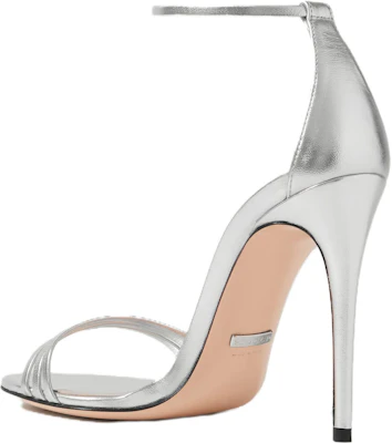 (W) Sandal Hak Tinggi Terbuka Gucci Kulit 'Silver' 551213-B8B00-8106 Order (W) Sandal Hak Tinggi Terbuka Gucci Kulit 'Silver' 551213-B8B00-8106