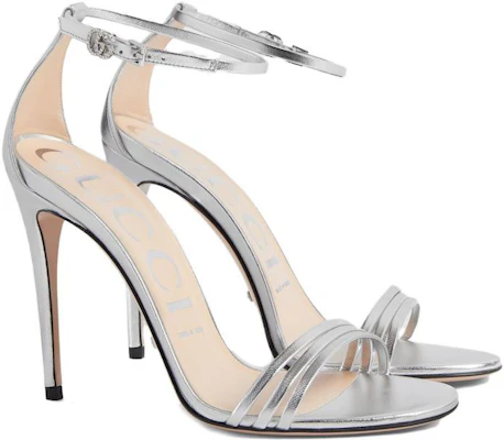 (W) Sandal Hak Tinggi Terbuka Gucci Kulit 'Silver' 551213-B8B00-8106 Lookbook (W) Sandal Hak Tinggi Terbuka Gucci Kulit 'Silver' 551213-B8B00-8106