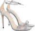 Lookbook (W) Sandal Hak Tinggi Terbuka Gucci Kulit 'Silver' 551213-B8B00-8106