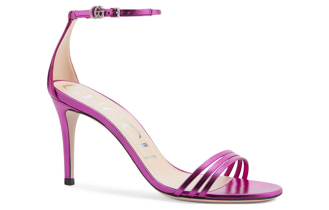 Order (W) Sandali Aperti con Tacco Alto in Pelle Gucci ''Viola Rosso'' 551213-B8B00-5600