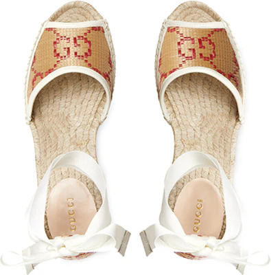 (W) Sandales à Lacets Gucci en Cuir à Bout Ouvert ''Beige'' 741416-FABVI-9550 Shop (W) Sandales à Lacets Gucci en Cuir à Bout Ouvert ''Beige'' 741416-FABVI-9550