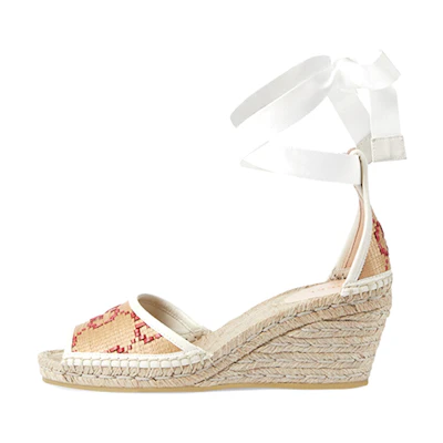 (W) Gucci Leather Open-Toe Lace-Up Sandals 'Beige'