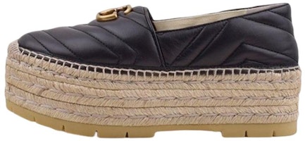 (Women) Gucci Leather Platform 'Black Logo' 551884-BK000-1000 (Women) Gucci Leather Platform 'Black Logo' 551884-BK000-1000
