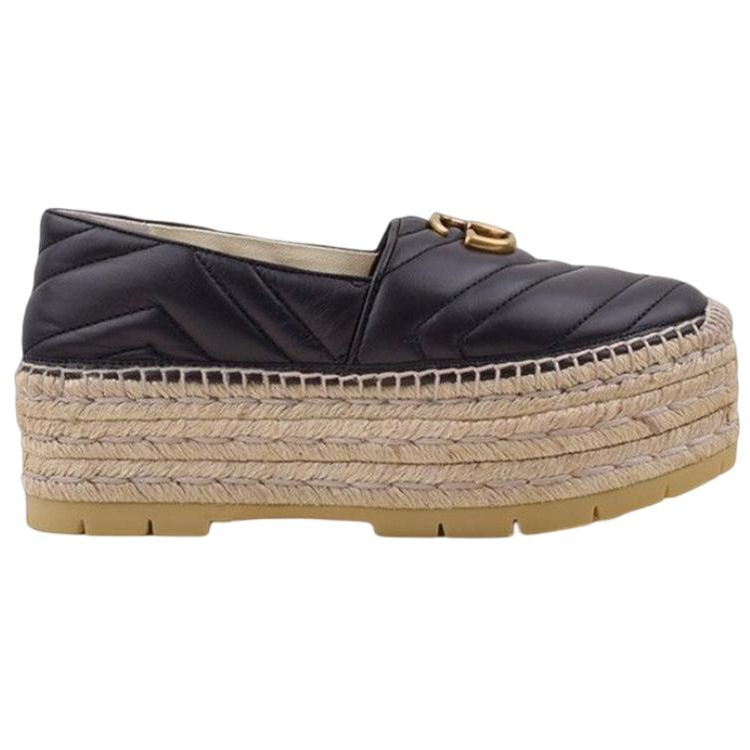 Order (Women) Gucci Leather Platform 'Black Logo' 551884-BK000-1000