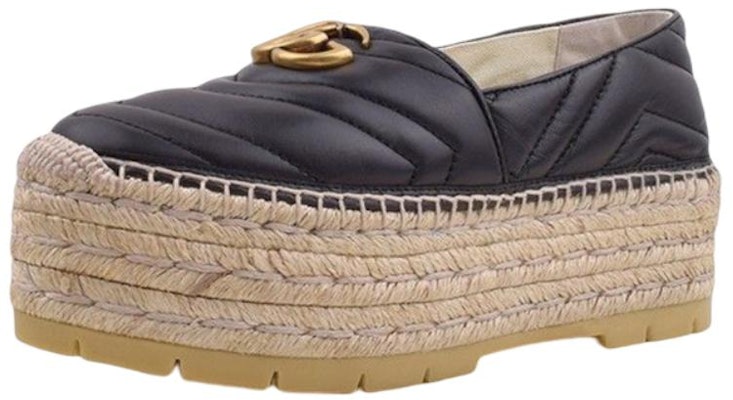 (Women) Gucci Leather Platform 'Black Logo' 551884-BK000-1000 Lookbook (Women) Gucci Leather Platform 'Black Logo' 551884-BK000-1000