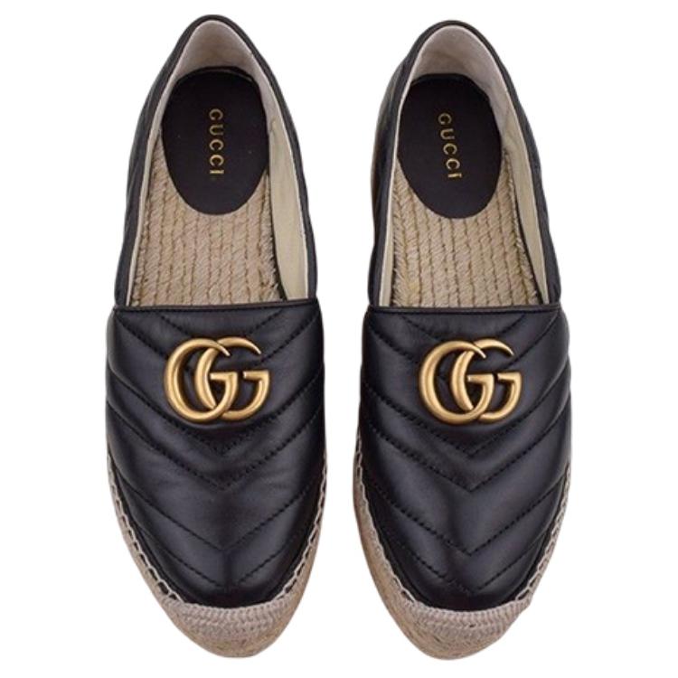 Purchase (Women) Gucci Leather Platform 'Black Logo' 551884-BK000-1000