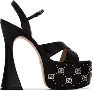 GUCCI古馳 皮革 高跟厚底 時尚涼鞋 女款 黑色 Order GUCCI古馳 皮革 高跟厚底 時尚涼鞋 女款 黑色