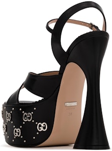 GUCCI古馳 皮革 高跟厚底 時尚涼鞋 女款 黑色 Purchase GUCCI古馳 皮革 高跟厚底 時尚涼鞋 女款 黑色