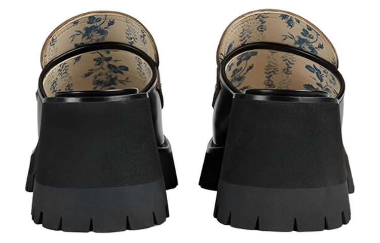 Purchase (Women) Gucci Leather Platform Slide 'Black Horsebit' 645396-DS800-1000