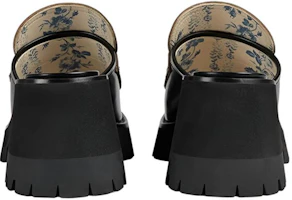 Purchase GUCCI古馳 馬嚼頭扣皮革厚底 時尚涼拖 女款 黑色