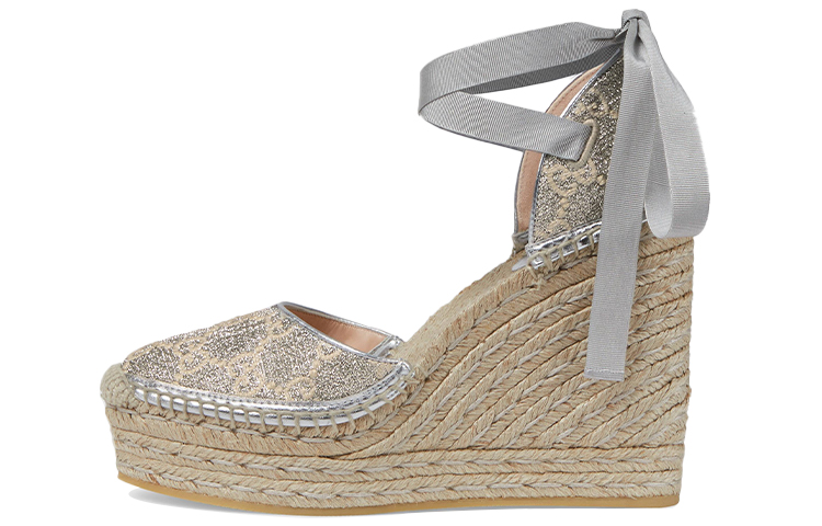 (Women) Gucci Leather Platform Slide 'Silver' 623146-2AW20-1091