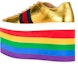 Lookbook (W) Gucci Sneakers Platform Kulit 'Emas Stripe' 452312-B8BK0-8084