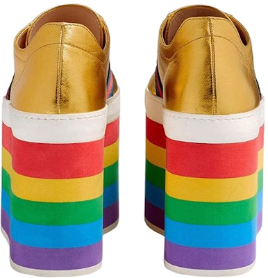 (Women) Gucci Leather Platform Sneaker 'Gold Stripe' 452312-B8BK0-8084 Purchase (Women) Gucci Leather Platform Sneaker 'Gold Stripe' 452312-B8BK0-8084