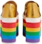Purchase (W) Gucci Sneakers Platform Kulit 'Emas Stripe' 452312-B8BK0-8084