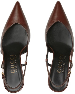 (W) Gucci Tacones de Cuero Punta Fina con Hebilla 'Marrón Oro' 762378-C9D00-2208 Lookbook (W) Gucci Tacones de Cuero Punta Fina con Hebilla 'Marrón Oro' 762378-C9D00-2208