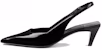 (W) Gucci Kasut Kulit Slip-On Tumit Tinggi Berhujung Runcing 'Hitam' 764192-CLG30-1000